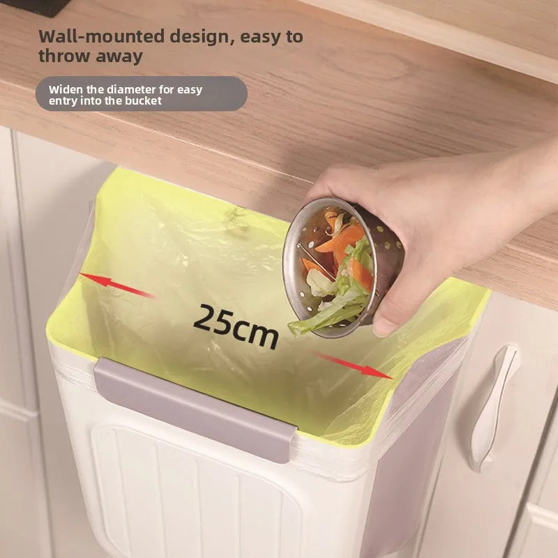 Foldable Hanging Kitchen Bin, Countertop & Cabinet Trash Can, Multi‑Room Waste Bin