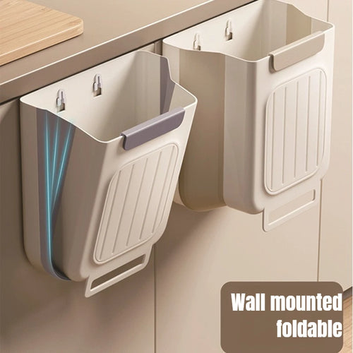 Foldable Hanging Kitchen Bin, Countertop & Cabinet Trash Can, Multi‑Room Waste Bin